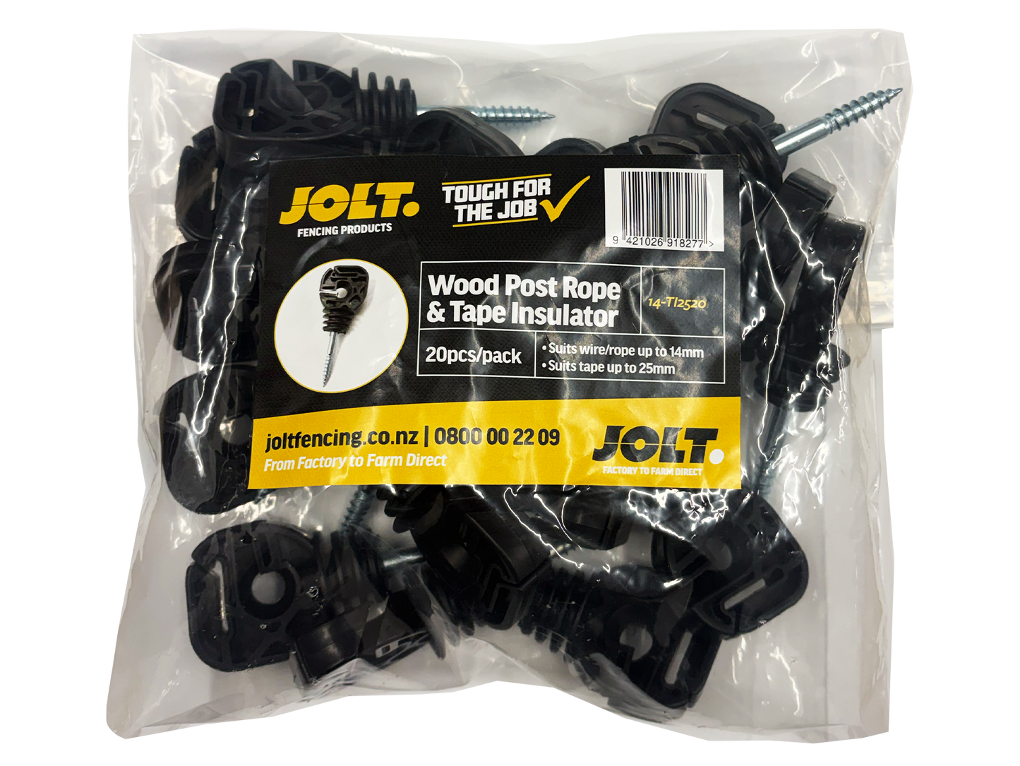 Wood Post Rope & Tape Insulator